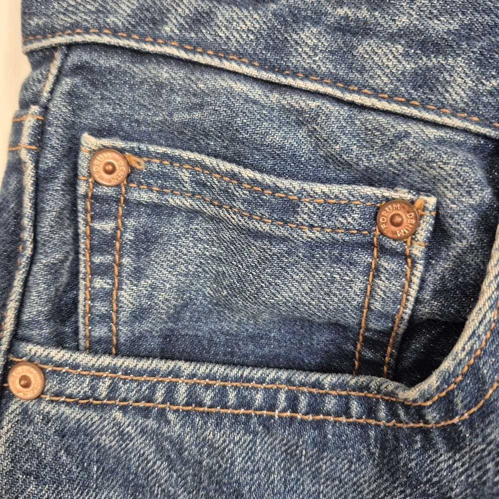 Denim Forum Aritzia The Joni High Rise Loose Crop Denim Jeans Button Fly 24 - Picture 11 of 11